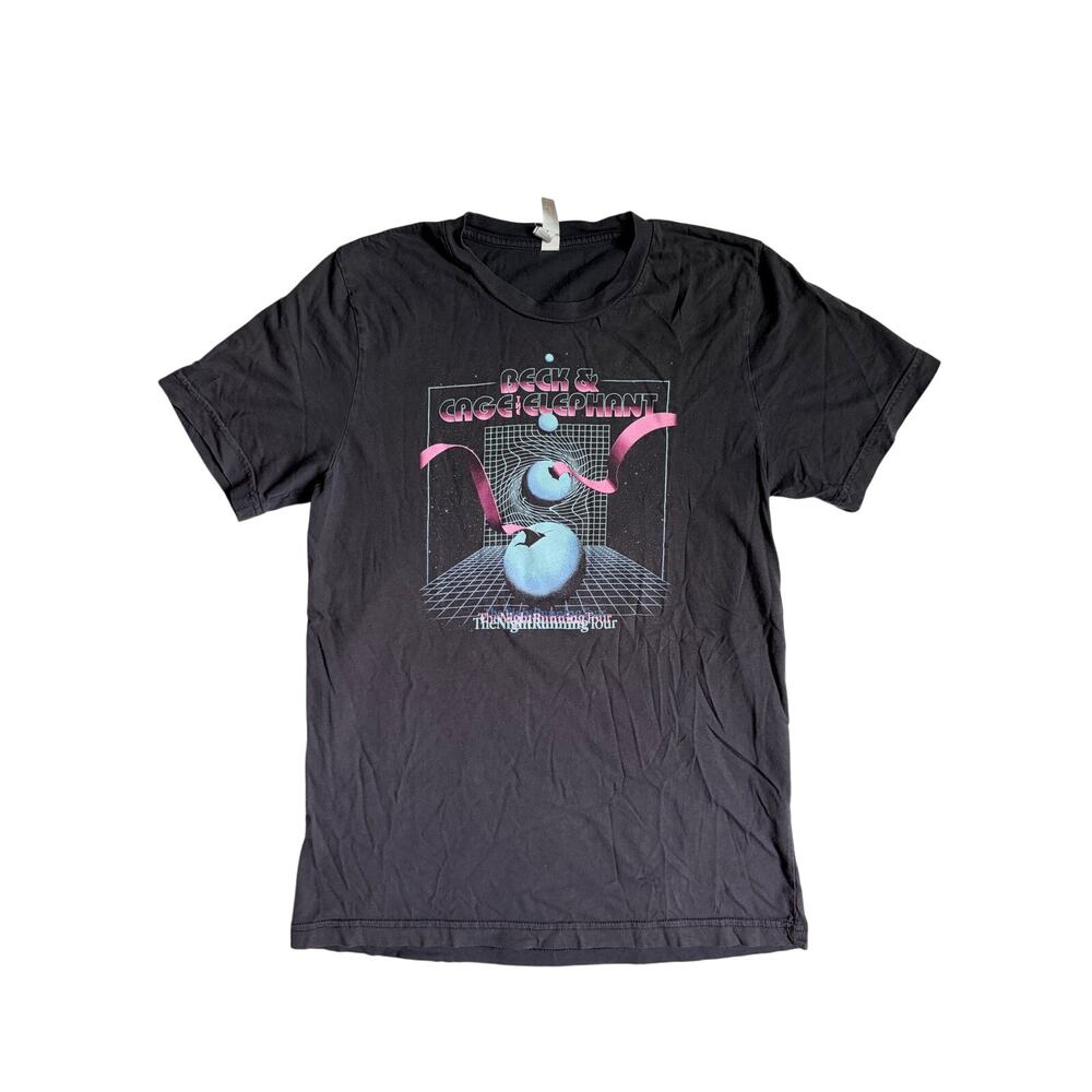 Beck and Cage the Elephant Night Running Tour T-Shirt (Grey) - Medium